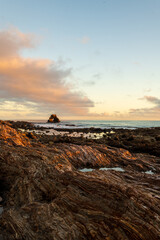 Rocks at Little Corona del Mar Beach in Newport Beach, CA