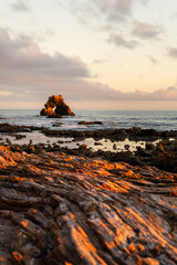 Rocks at Little Corona del Mar Beach in Newport Beach, CA