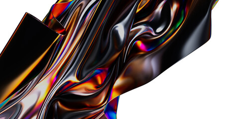 Stunning abstract image of iridescent fluid. Perfect for backgrounds, designs, and more.