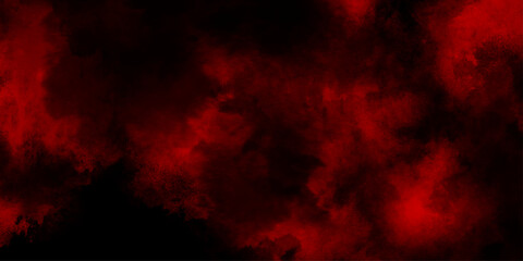 abstract red and black background, for advertising and wallpaper, abstract smoke exploding cumulus clouds, red and black grunge fog texture for thriller film posters.