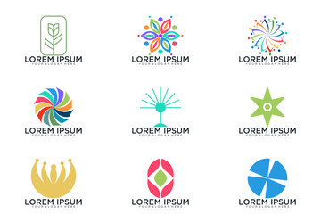 abstract logo collection, vector icon logo