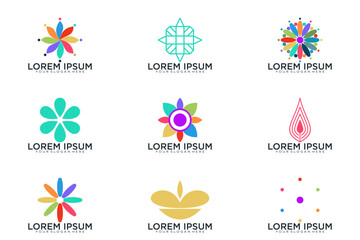 abstract logo collection, vector icon logo