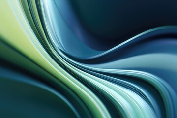 Fluid abstract in hues of teal and green, with smooth gradients and curved lines