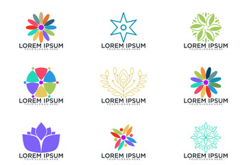 abstract logo collection, vector icon logo
