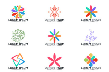 abstract logo collection, vector icon logo