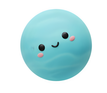 Uranus planet 3D icon