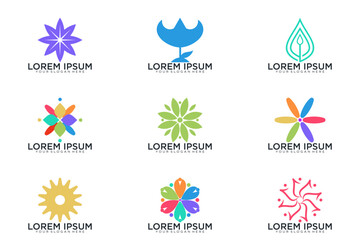 abstract logo collection, vector icon logo