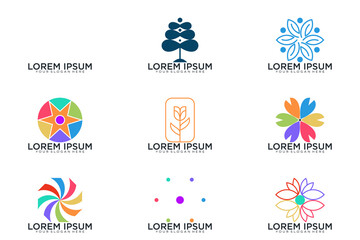 abstract logo collection, vector icon logo