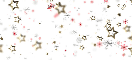 Festive abstract background featuring golden stars and snowflakes. Perfect for holiday designs, Christmas celebrations, and winter themes. Ideal