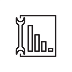 Predictive maintenance icon representing smart monitoring, analytics, and machine efficiency. Ideal for illustrating industrial automation, data insights, and advanced digital maintenance technology.