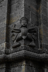 Stone Idol of Hindu Deity with Offerings