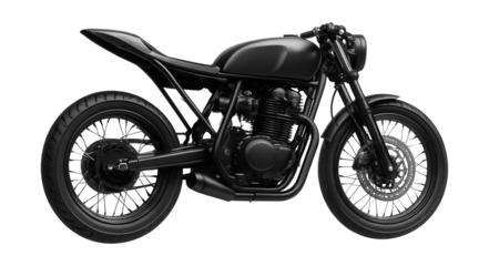 Bare motorcycle featuring a elevated rear fender and spoke wheels.