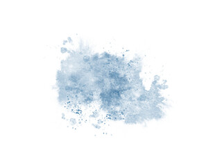 Blush blue watercolor stains Paint stroke hand drawn for illustration design, invitation and birthday .Abstract watercolor background.