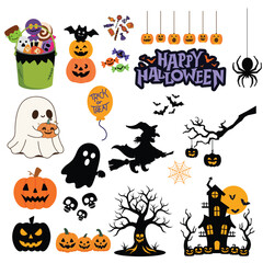 Spooky and Cute Halloween Elements Collection