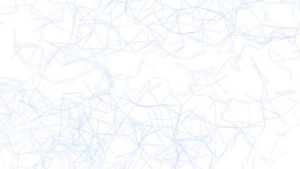 Modern digital design of a blue geometric network on a white background. Perfect for tech, science, and data visualization concepts. Use this ab