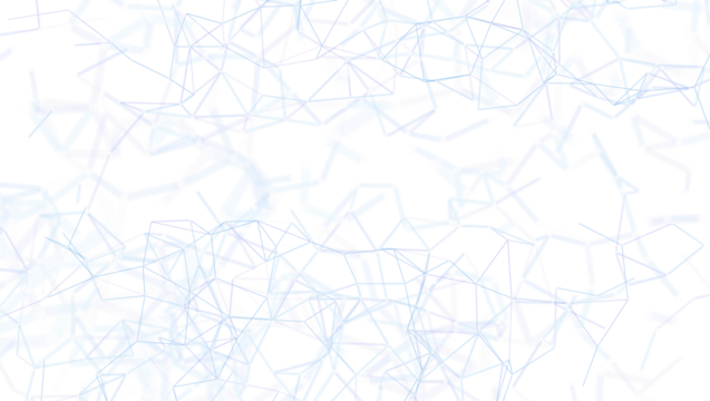 Modern digital design of a blue geometric network on a white background. Perfect for tech, science, and data visualization concepts. Use this ab