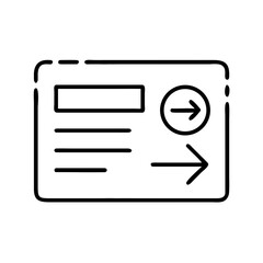 Outline of return address label with direction arrows and fields  
