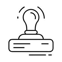 Rubber stamp icon, vector representation on white background  
