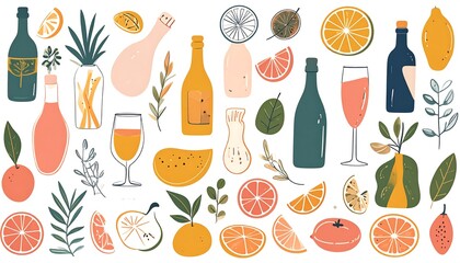 Citrus and botanical drinks