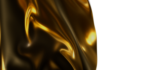 Elegant abstract image of golden cloth with beautiful texture and smooth curves. Perfect for luxury, wealth, design, and backgrounds.
