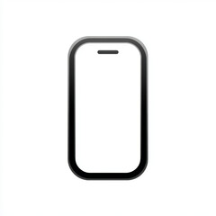 Minimalist Outline Smartphone Icon, black and white, representing mobile technology and communication with copy space