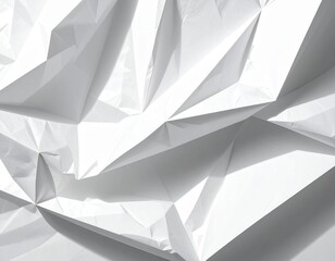 Folded White Paper Overlay with Realistic Creases and Soft Shadows