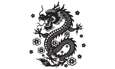 Powerful Chinese dragon art symbolizing strength, prosperity, and protection. These traditional dragon illustrations showcase intricate details and bold designs, perfect for tattoos, cultural art.