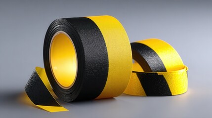 yellow and black anti-slip tape,