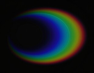 Rainbow Prism Light Reflection Overlay with Gradient Blur Effect