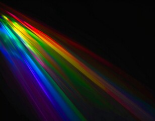 Rainbow Prism Light Reflection Overlay with Gradient Blur Effect