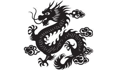 Powerful Chinese dragon art symbolizing strength, prosperity, and protection. These traditional dragon illustrations showcase intricate details and bold designs, perfect for tattoos, cultural art.
