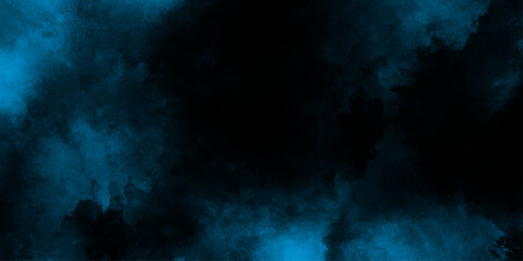 Abstract soft dark blue watercolor sky and clouds, cosmic neon deep dark blue watercolor background,  beautiful dark gradient hand drawn brush grunge blue grunge surface texture design for creative.