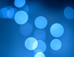 Soft Blue Bokeh Light Overlay with Cinematic Glow and Gradient Background