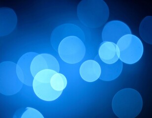 Soft Blue Bokeh Light Overlay with Cinematic Glow and Gradient Background