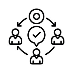 Team collaboration and goal achievement with communication and feedback