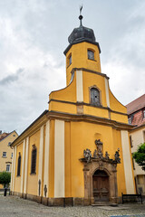 Fototapeta premium Historic church with bell tower in Jelena Gora
