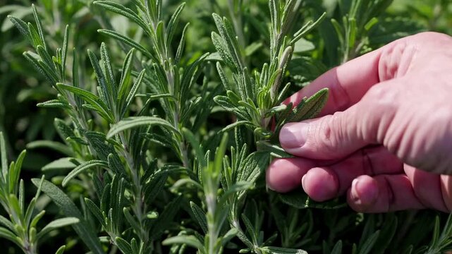 Close-up video of fresh green mint leaves, captured from a low angle. The vibrant greenery fills the frame, showcasing natural textures and details.