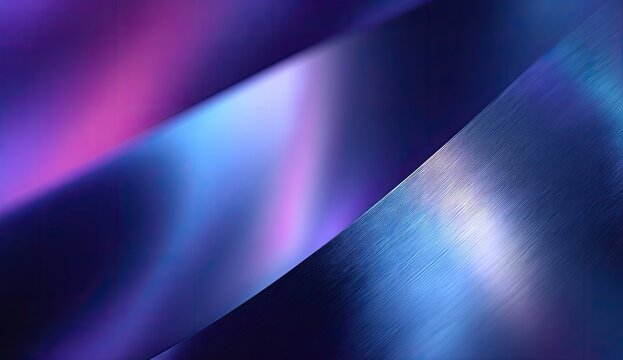 Abstract composition featuring diagonal swathes of color with gradient and metallic finishes