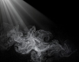 Cinematic Dust and Fog Overlay with Light Rays and Fine Grain Texture