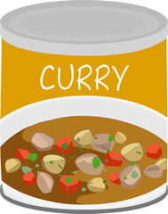 Illustration of Canned Curry with Vegetables
