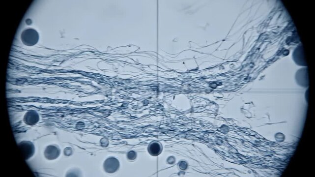 Intricate Cellular Structure Under Microscope Close-Up View