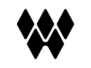minimal w letter logo design