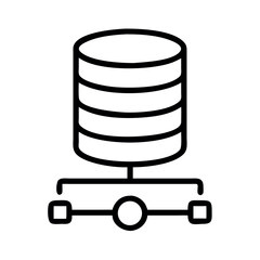 Simple icon representing database storage and connectivity