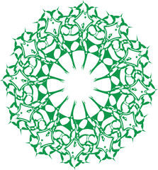 a black and white mandala