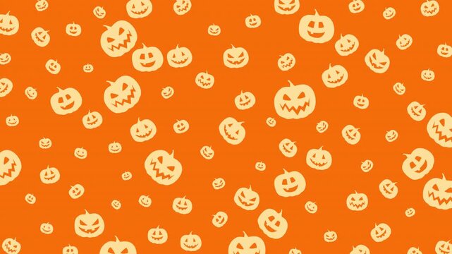 Pumpkin Patterns Seamless Overlay Background 4k Transparent Alpha Channel Overlay Video