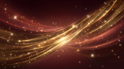 Obraz premium Brilliant festive background with radiant glare and sparkling golden splits, perfect for New Year's cards and decorative wallpapers.