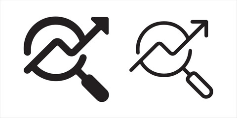 Analyze growth trends with this modern icon for market research or financial analysis, highlighting potential and upward trajectory for business success   vector illustration!