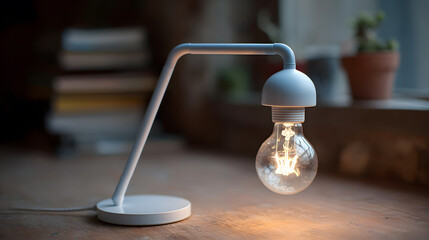 lamp on the table