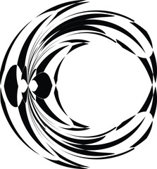  a black and white graphic design, which is a type of decal or sticker often used for vehicle customization. 