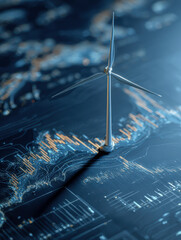 This business financial stock market chart shows investment wealth and currency banking growth with a pen and paper document diagram